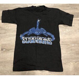 Vintage Super Fantasy Scorpions Youth XL 14-18 Womens SZ‎ XS Black Single Stitch